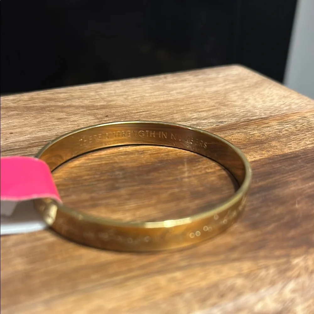 Kate Spade Gold Engraved Bracelet - Picture 2 of 5